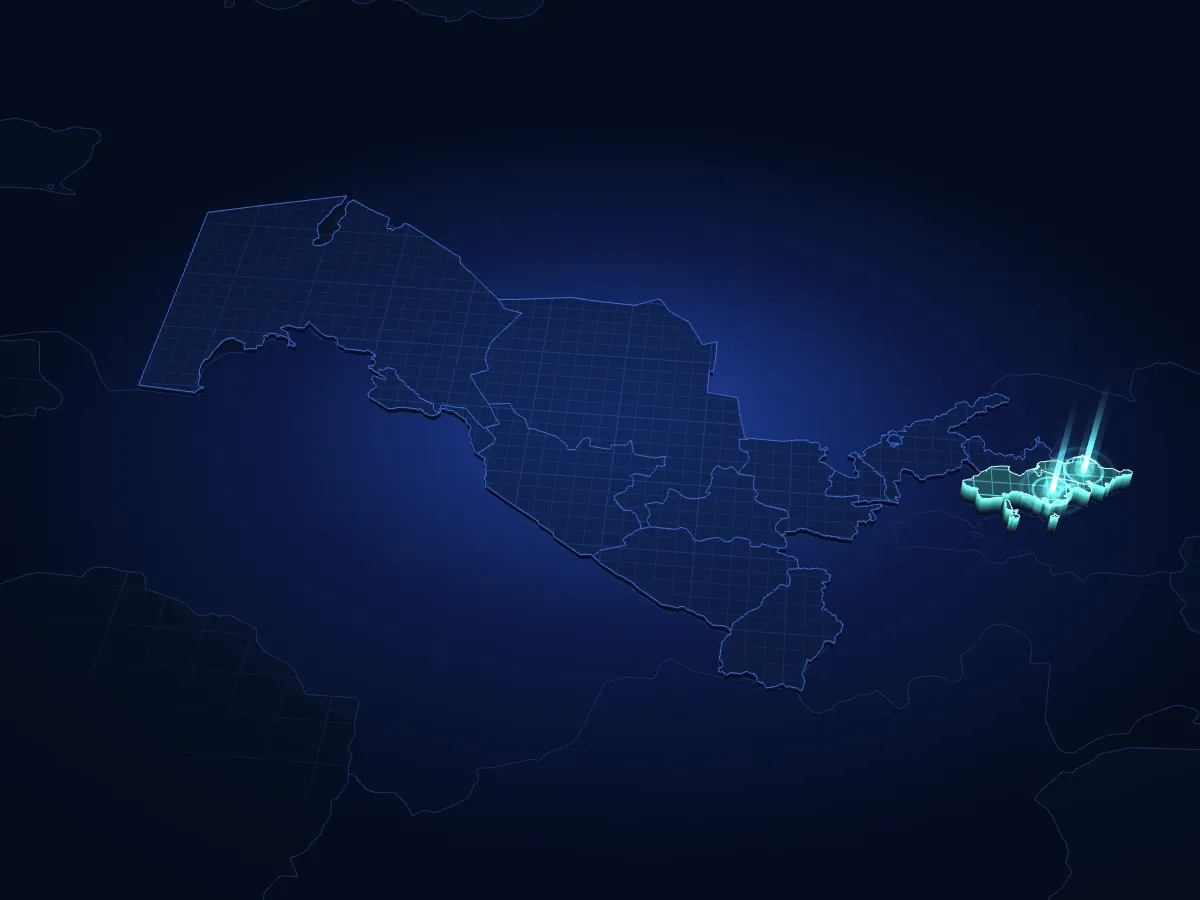 220 kV havo liniyasi, 134 km (REMIT) Oʻzbekistonning 3D xaritasida
