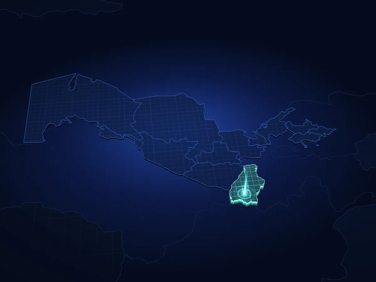 «Sherobod» PS — «QUMTEX INVEST» 35 kV havo liniyasi | GRIDCON Oʻzbekistonning 3D xaritasida